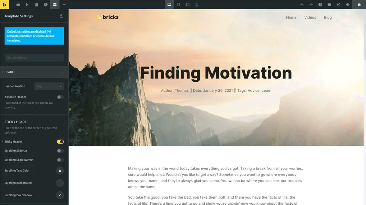 GrowPlugins's tweet image. I&apos;ve been trying out #BricksBuilder a little lately. Coming from primarily using #WordPress, it&apos;s almost strange starting a website from scratch. I do think that is a huge strength of the #ThemeBuilder, but it does take more planning to do it that way.

bricksbuilder.io