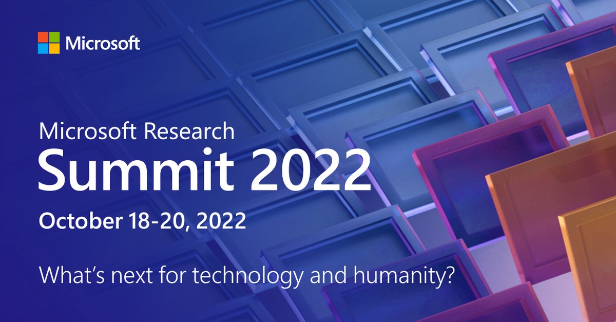 MSFTResearch's tweet photo. Register now for Microsoft Research Summit 2022 this October 18 - 20 and learn about emerging foundations for planet-scale computing, new paradigms, and breakthroughs on the horizon for cloud computing.