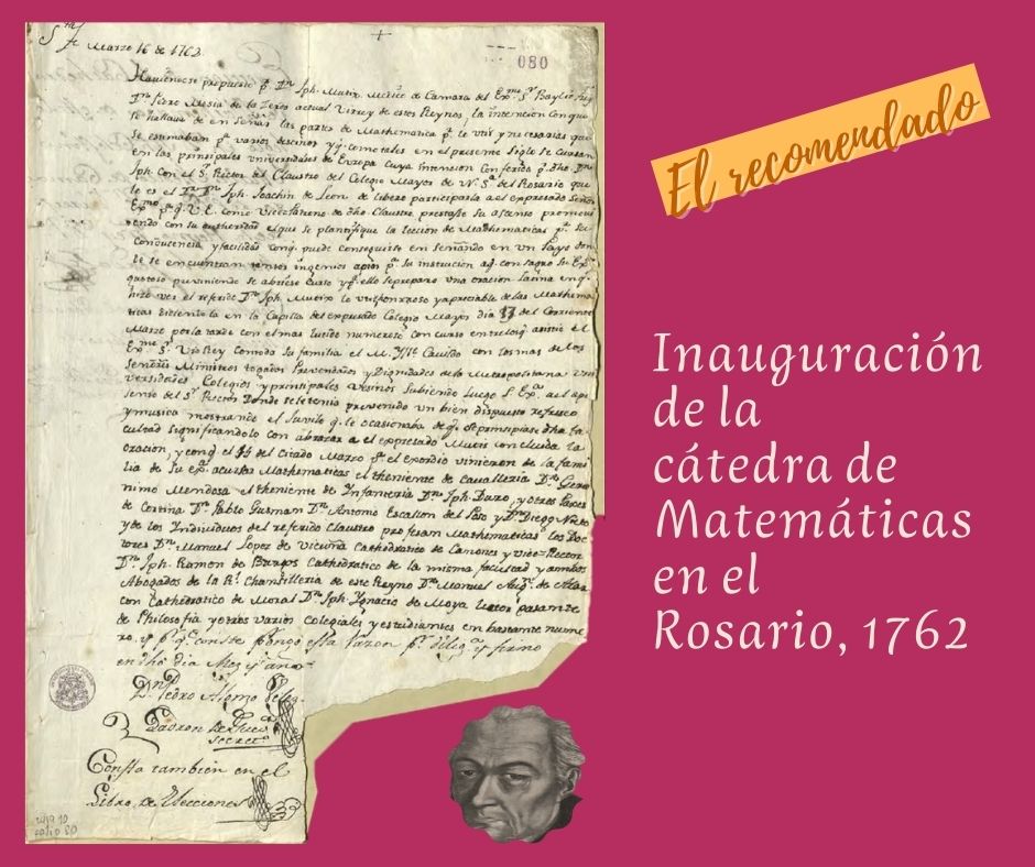 #RecomendadoDelBlog Conoce los detalles de la inauguración de la cátedra de Matemáticas, por José Celestino Mutis, el 13 de marzo de 1762, en un documento histórico: bit.ly/3Bqet05 #archivo #documento #Matemáticas