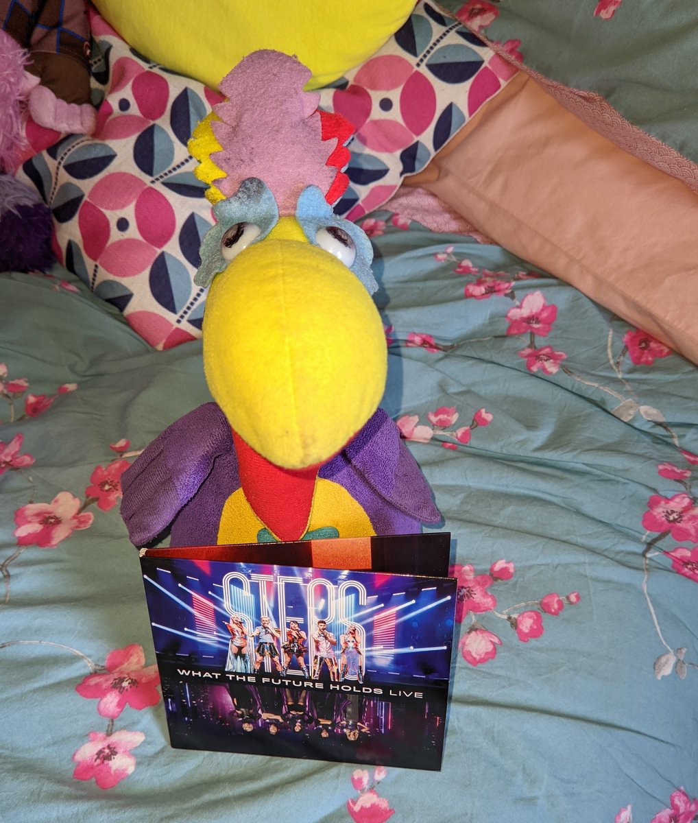 RLeBonTennant's tweet photo. Say hello to Mr. Cadbury's Postie Parrot! Me and him are very happy, as my Steps What The Future Holds Tour Blu-ray arrived before the upcoming Bank Holiday Monday. 😃🥳😍🥰😘💙💖👍🦜
#MrCadburysParrot #FridayDelivery #StepsBand #WhatTheFutureHoldsTour #Bluray https://t.co/642qH3LYUP