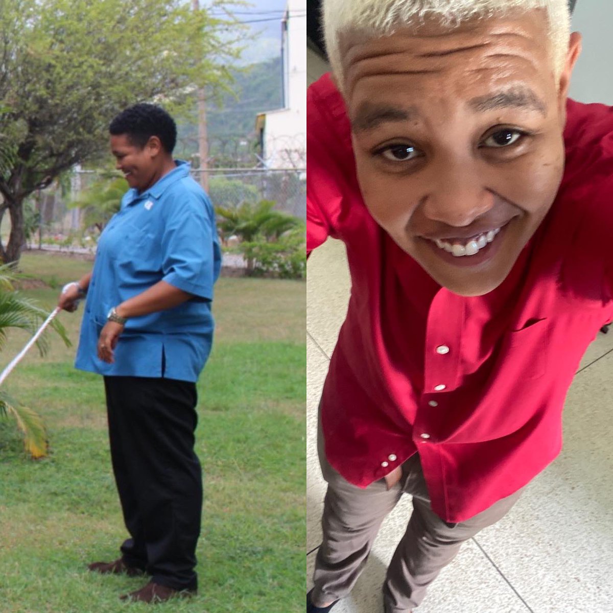 Toniterp's tweet photo. "Don’t wish for it, work for it" #WeightLossJourney #Size48 to #Size36. #CODA #SignLanguageBoss Thanks to an awesome mentor and trainer. Naw lie this year I haven’t been in the gym much can’t do nttn now but soon get back at it! #Size30 we say! https://t.co/MfLOoM9qVq