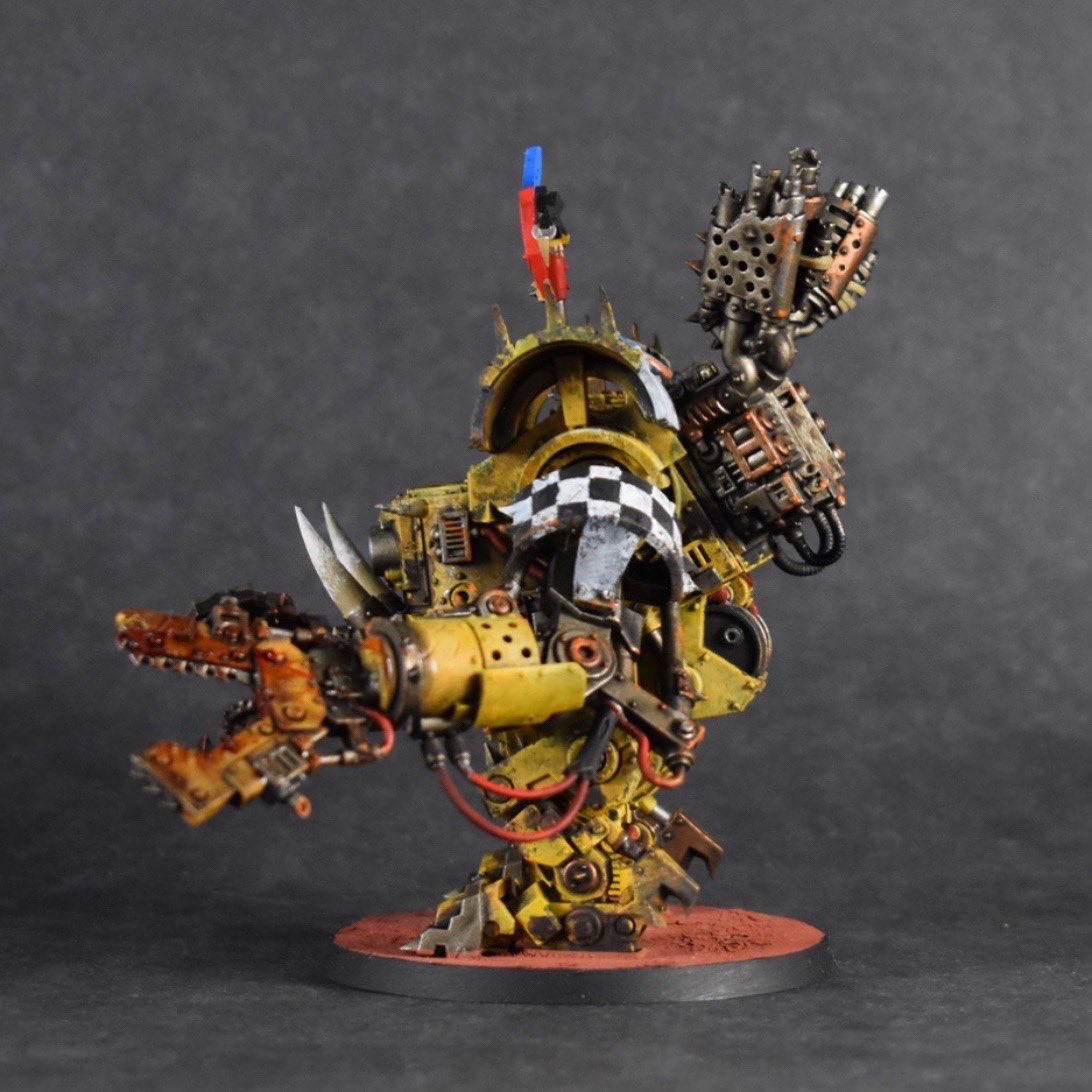 scrub_angel's tweet photo. The #deffdread go marching two by two waaagh on! Waaagh on! I mean it’s the logical next post isn’t it? #Warmongers #orks #PaintingWarhammer https://t.co/xcojkhh9wx