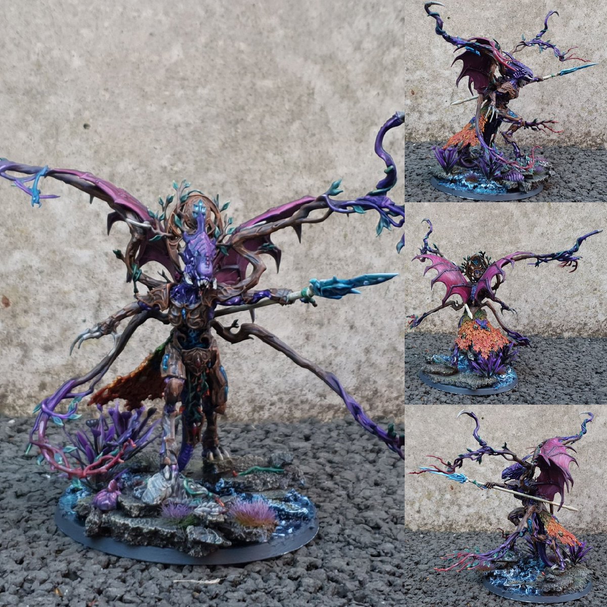 Heed_Paints's tweet photo. It's been a while but a new #Sylvanid has arrived💜🌳🪲
Mortrex, The Arch-Revenant of the Vines
#warhammercommunity #warhammer40k #warhammeraos #tyranids #sylvaneth #sylvanids #tyraneth #parasiteofmortrex #ladyofthevines #kitbash https://t.co/xud5MoE8xl