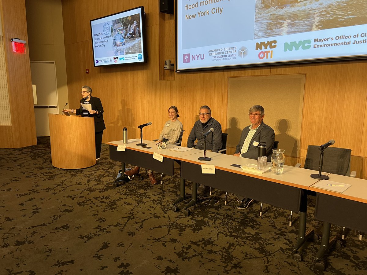 Tune in now for an update on NYC FloodNet with Brett Branco, Andrea Silverman, and Ricardo Toledo Crow! #AreWeReady? <a href="/GC_CUNY/">The Graduate Center</a> <a href="/GCsciences/">GC Sciences</a> bit.ly/3LnQ0x2