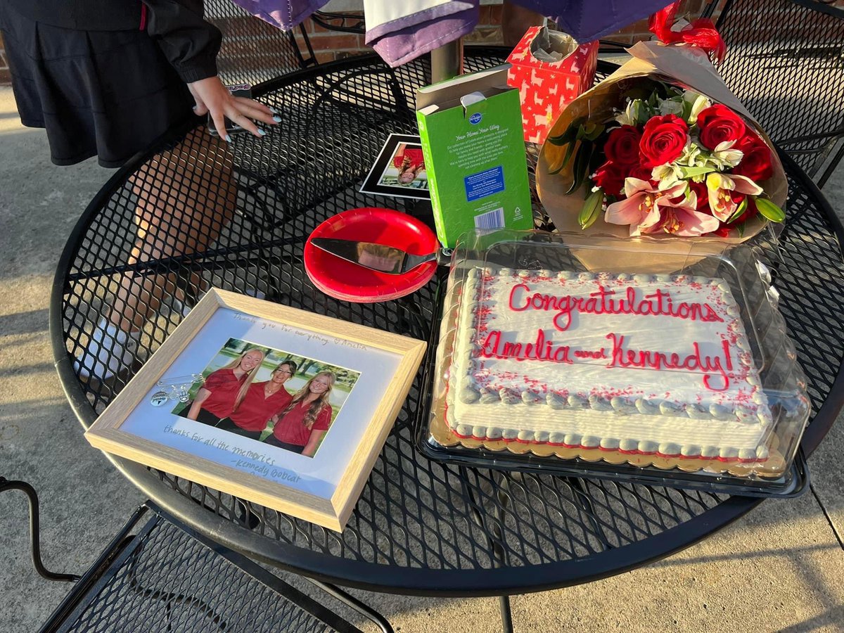 So wonderful celebrating our seniors this week! Congratulations Kennedy &amp; Amelia 🌟 You will be greatly missed! 🥰 Thank you for your leadership!