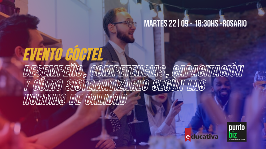 educativasocial's tweet photo. 👏 Junto a Puntobiz vamos por el 2do Cóctel 🍹 para volver a compartir y conectarnos. Evento exclusivo para colegas de #RRHH.
#Desempeño, #Competencias y Capacitación, y de cómo sistematizarlo cumpliendo las #NormasDeCalidad.
Más info y reservas:  https://t.co/MWX1nxepLj https://t.co/7Lepqvt9yL