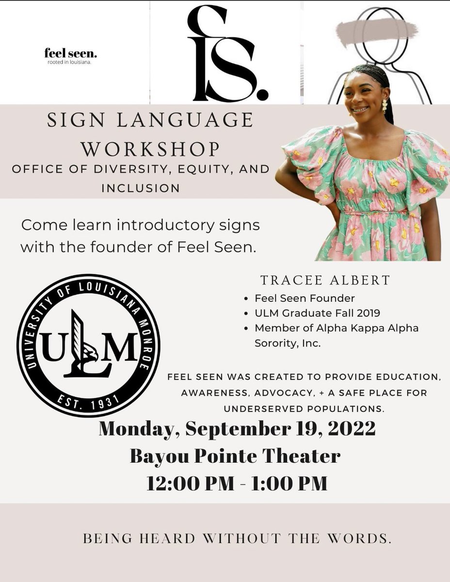 UlmComm's tweet image. Communication is important and happens in so many different ways - check out this event happening on the ULM campus on Monday!  #ulmcommunication