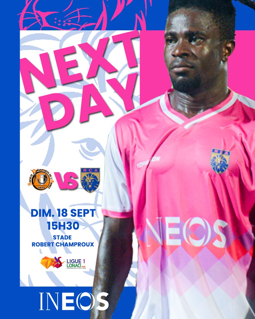 Racing Club Abidjan on X: Next match SOA vs Racing Club d'Abidjan 18 Sept.  15h30 - Stade Robert Champroux #SOARCA  / X