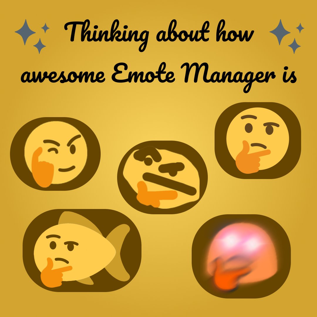 EmoteManager's tweet image. Yeah, #EmoteManager is pretty awesome. You should INVITE IT to your #Discord Server ASAP!!! 😎😜