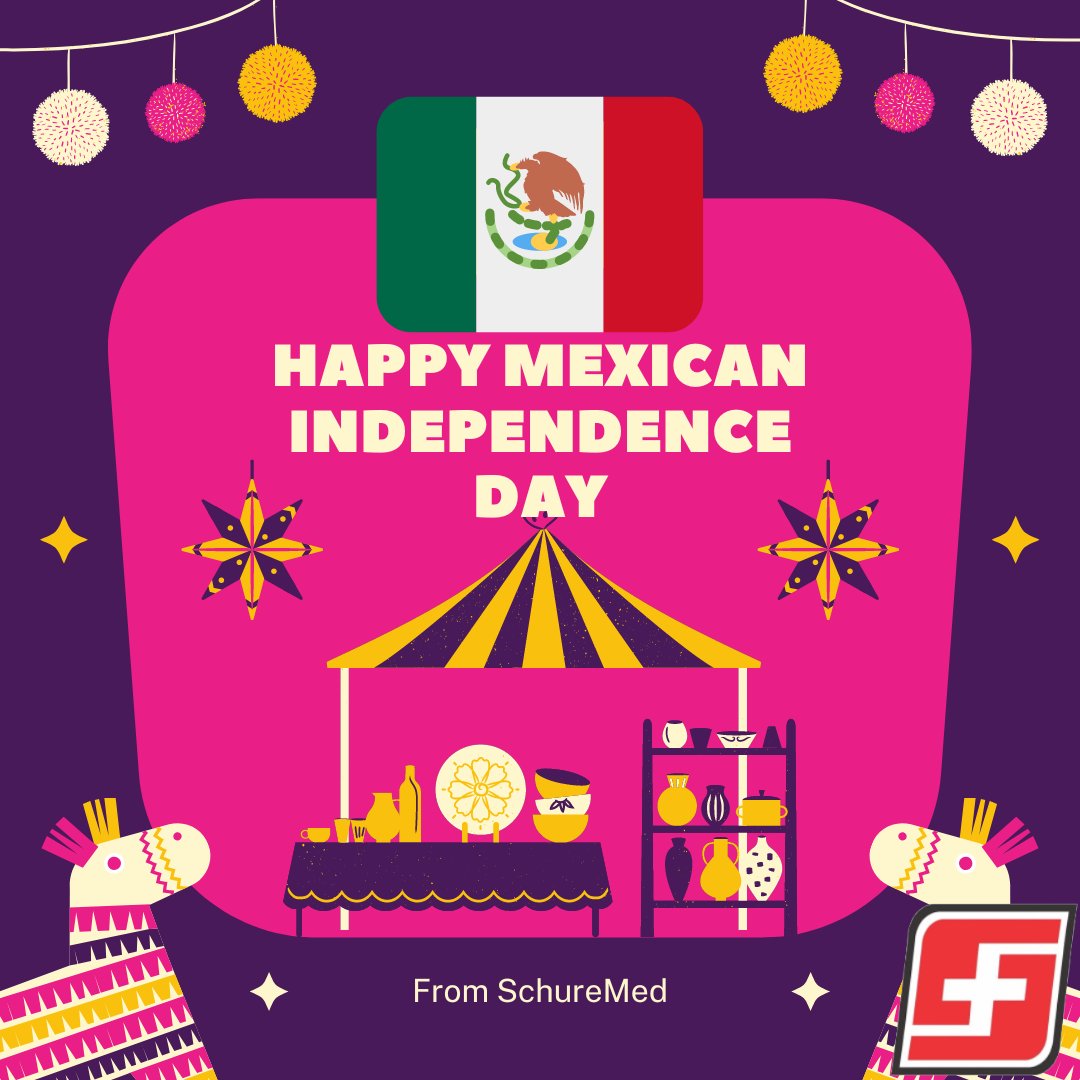SchureMed's tweet photo. ¡Viva la independencia! ¡Feliz día de la independencia mexicana!
Long live independence! Happy Mexican Independence Day! https://t.co/n8HHlPDzFw