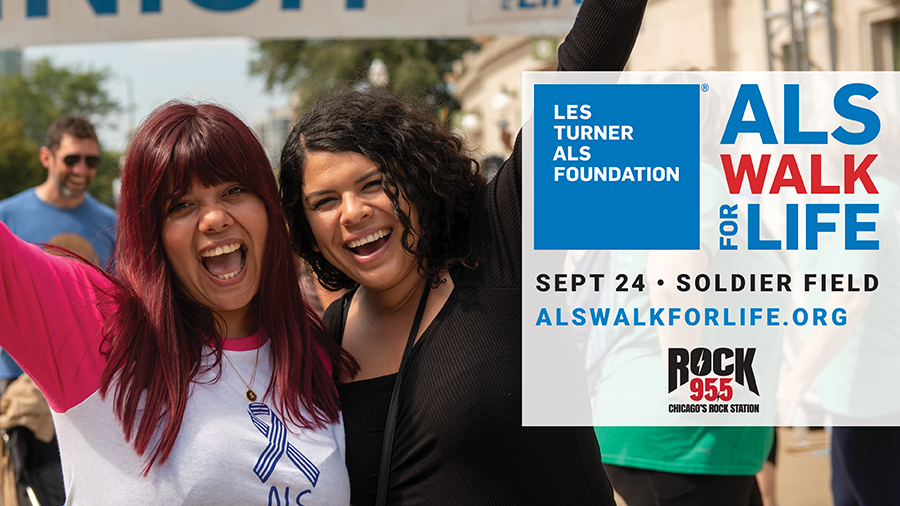 Rock955CHI's tweet photo. Join the ALS Walk for Life on Saturday, September 24th at Soldier Field to show your support for people living with ALS and Chicago’s Les Turner ALS Foundation, Hosted by Rock 95.5's @abekanan! Learn more at https://t.co/MmEhSsZITB. @LesTurnerALS https://t.co/0sapulEHKx https://t.co/XZqoRBh6rE