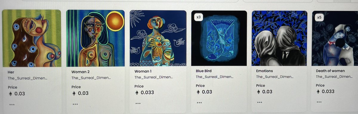 Rvxii10R's tweet photo. New artworks listed on opensea from 0.03-0.033 https://t.co/fFcc23J64r