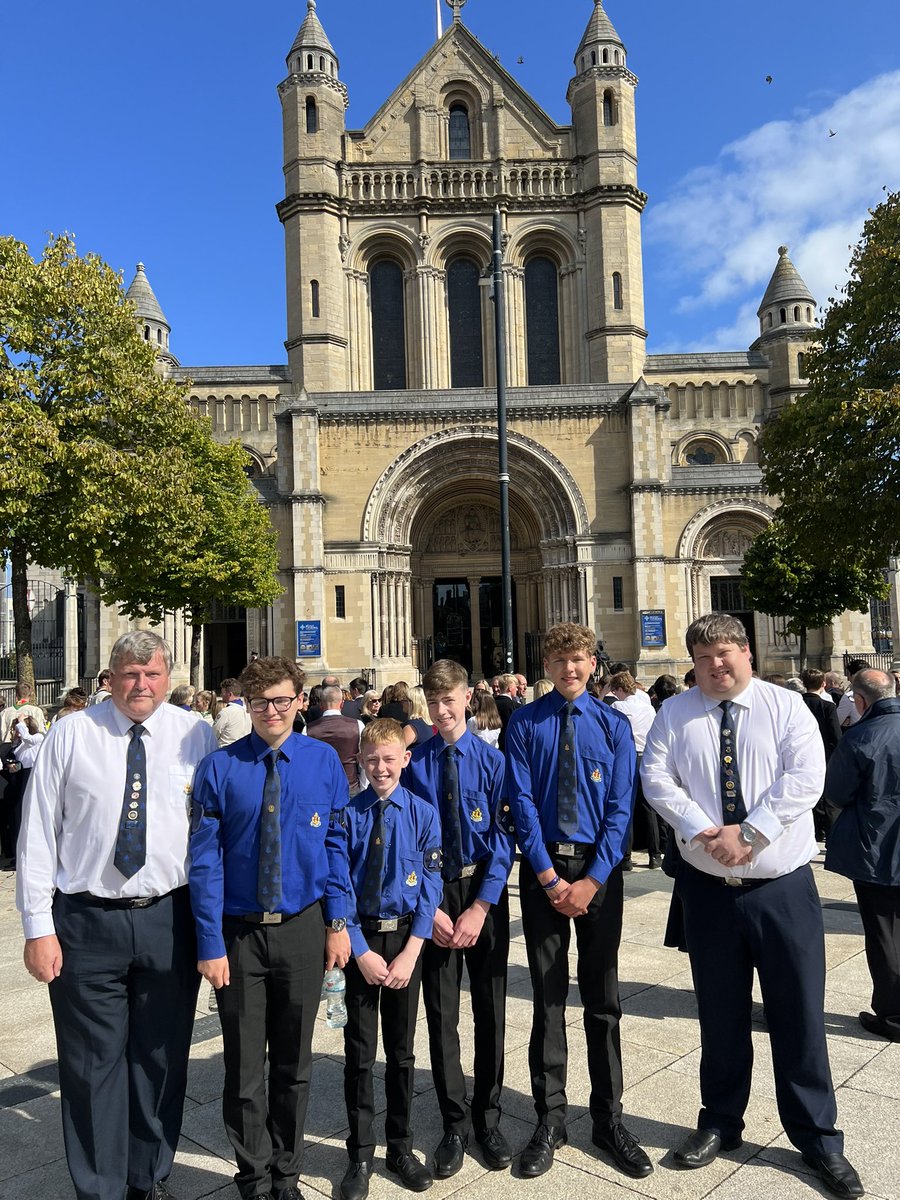 1armBB's tweet photo. It was an honnour to be at St Anne’s Cathedral on Tuesday and to be one of the Companies representing @theboysbrigade at the Service of Reflection for Her Late Majesty. https://t.co/Tlg4E51Z0c