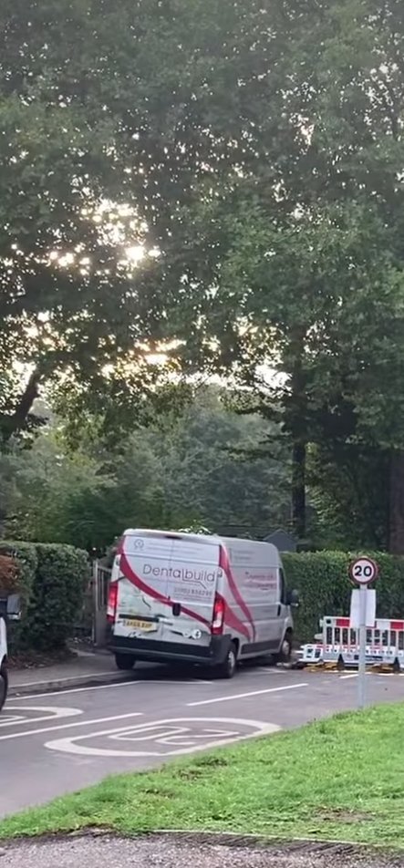 flutterby0308's tweet photo. @Dentalbuild Pleased to see that one of your drivers was in such a hurry to get to their location that they decided they were above the rules of the road and mounted the kerb outside of a primary school rather than observe that the road is closed! https://t.co/fnTeUA73Jo
