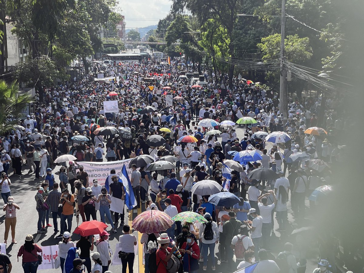 PolitologaES's tweet photo. El pueblo salió ayer a marchar contra Bukele #El15Marchamos #NoALaReeleccion #Art87 🇸🇻👊🏼 https://t.co/zWqYt8Mysb