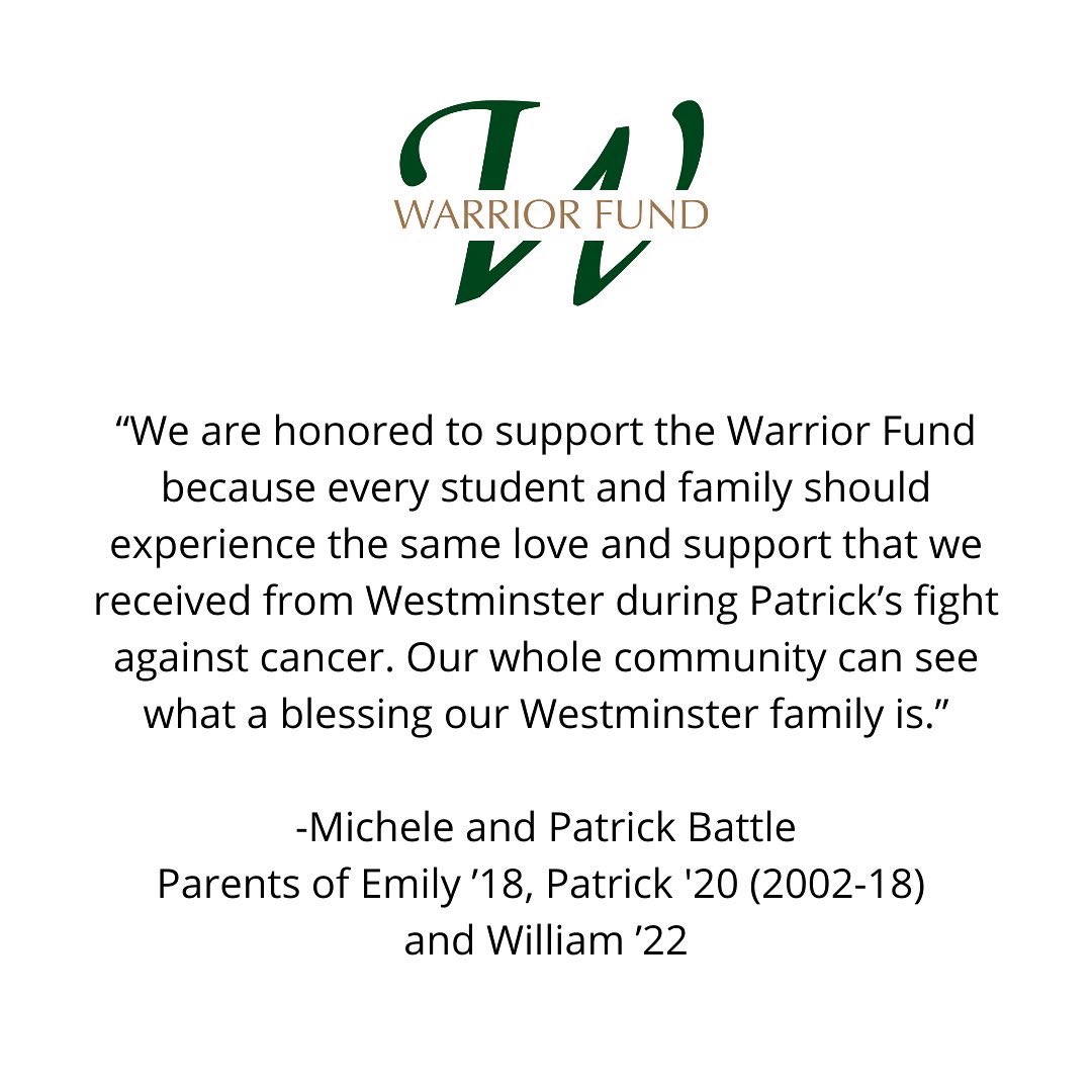 wcsmiami's tweet photo. Westminster isn’t just a place of learning; it’s a family. Join the Battles in their support for Westminster by giving to the Warrior Fund today. Go to https://t.co/N1HWlSUCL2 and visit the Giving tab to make a donation. #dubfam #insipiringlives #giving #warriorfund https://t.co/sulGQ2CQYO