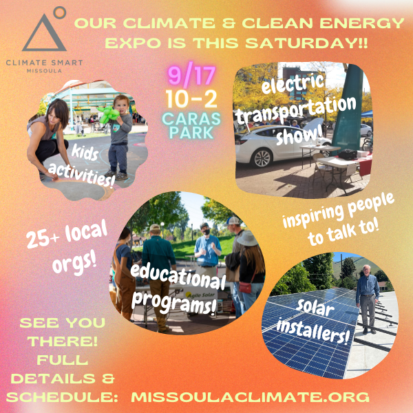 In Missoula?  Join us Sept 17. Great conversations. We'll have coffee and so much more
