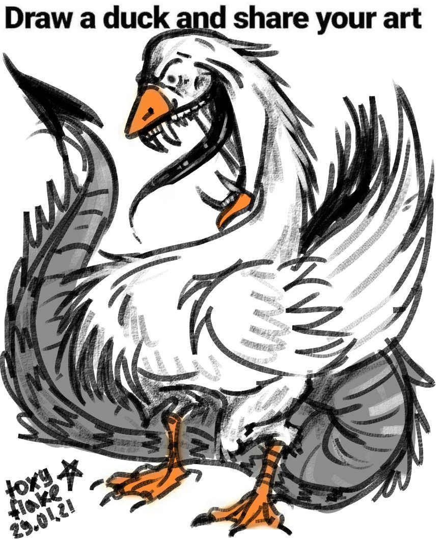 NuBezumie's tweet photo. Some old creepy "Draw a duck" sketches from 2021 👹

#ToxyFlake #Nubezumie 
#Art #DrawADuck #Sketch #Sketchtember2022 #Monsters

TW: Monsters https://t.co/VnSxjGaJPl