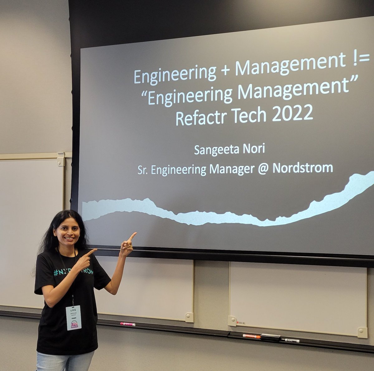 NoriSangeeta's tweet photo. Thank you to everyone that came to my talk @RefactrTech. Your enthusiastic nods kept me going and I appreciate the feedback after. Looking forward to bringing an improved version of this talk to @connect_js
#refactr #leadership #tech #womenintech #nerdstrom https://t.co/CZuJ4tOz2X