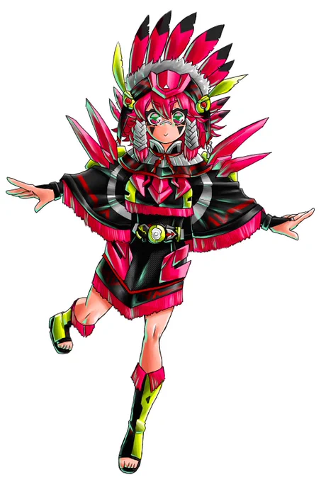 #最近フォローした方は知らない過去絵を晒す 気に入ってるやつゼロワン系ライダー少女 
