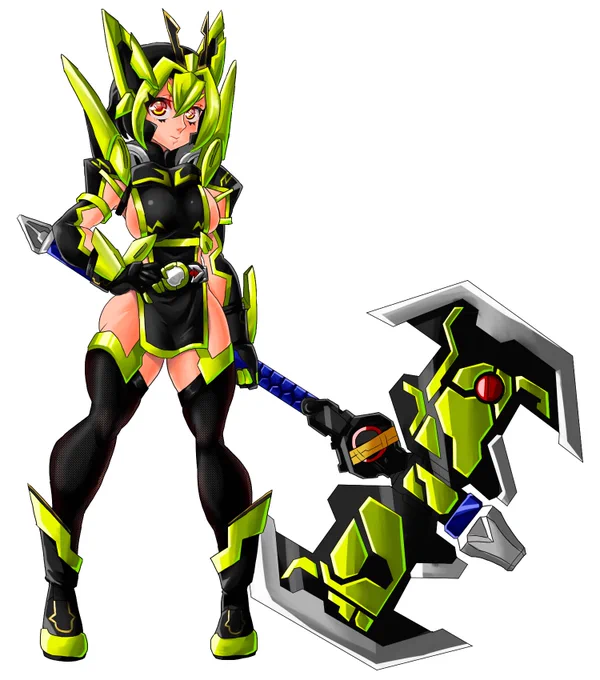 #最近フォローした方は知らない過去絵を晒す 気に入ってるやつゼロワン系ライダー少女 