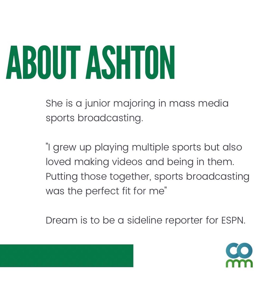 NWComMM's tweet photo. Get to know Ashton Dain, one of our media interns this semester! #rushwellshall #FeatureFriday https://t.co/dYB2DBusj8