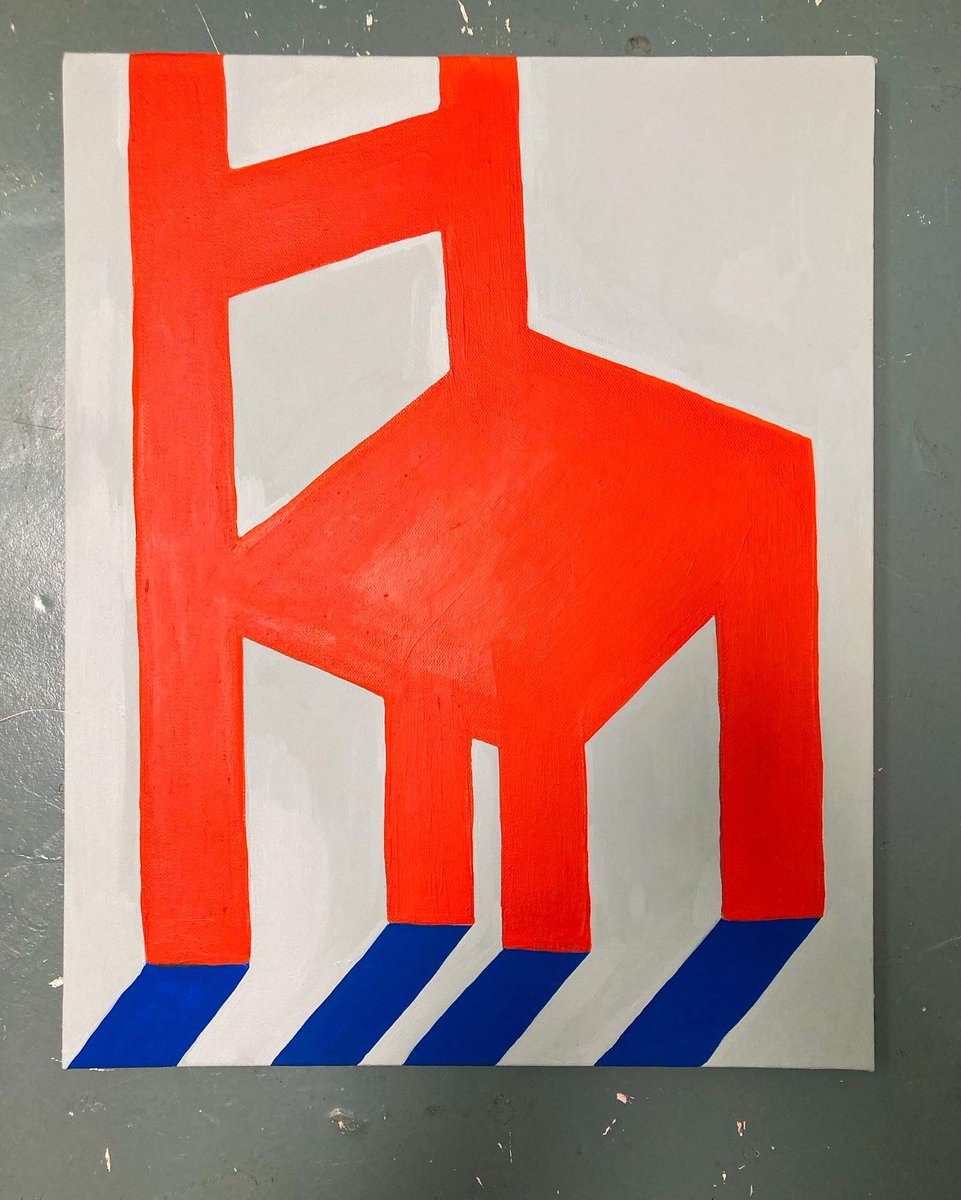 Painted chair from my 3 month studio residency at Centrespace studios , Bristol