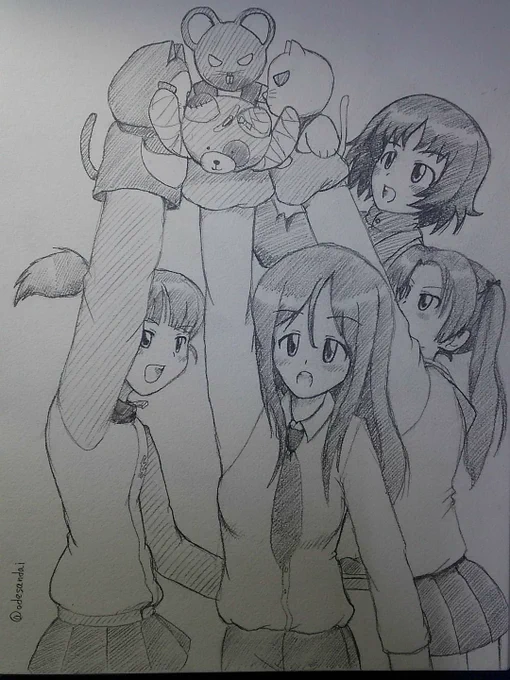 #最近フォローした方は知らない過去絵を晒す
相変わらずのガルパン絵を描いてるおじさんですw
かなり前に描いたものですw 