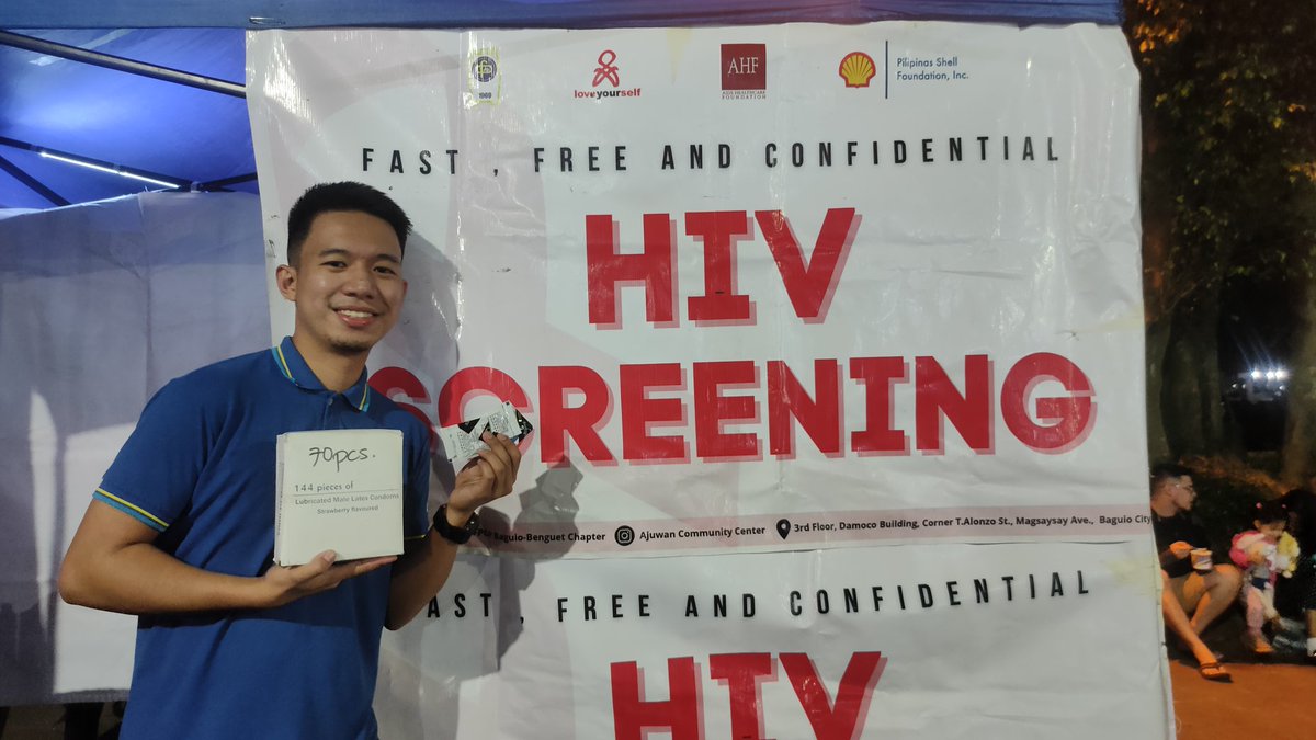 coffeeebuddy's tweet photo. It's been a while friends. 😁

Free HIV screening here at Baguio Night Market.

You can also access free condoms and lubes. 💦

Sa mga hindi ko pa nareplyan na may questions about PrEP just approach put booth. ☺️

#alterbaguio #alterphilippines https://t.co/pMpwKsb8kv