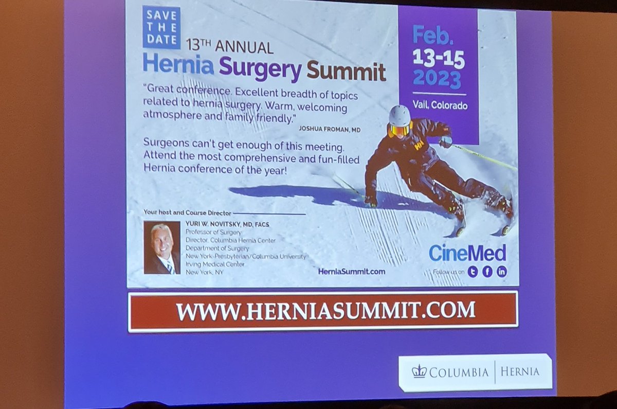 hgok's tweet photo. #AHS22 13th #HerniaSurgery Summit.
#AWSurgery #HerniaCongress https://t.co/fQYKmO05Cu