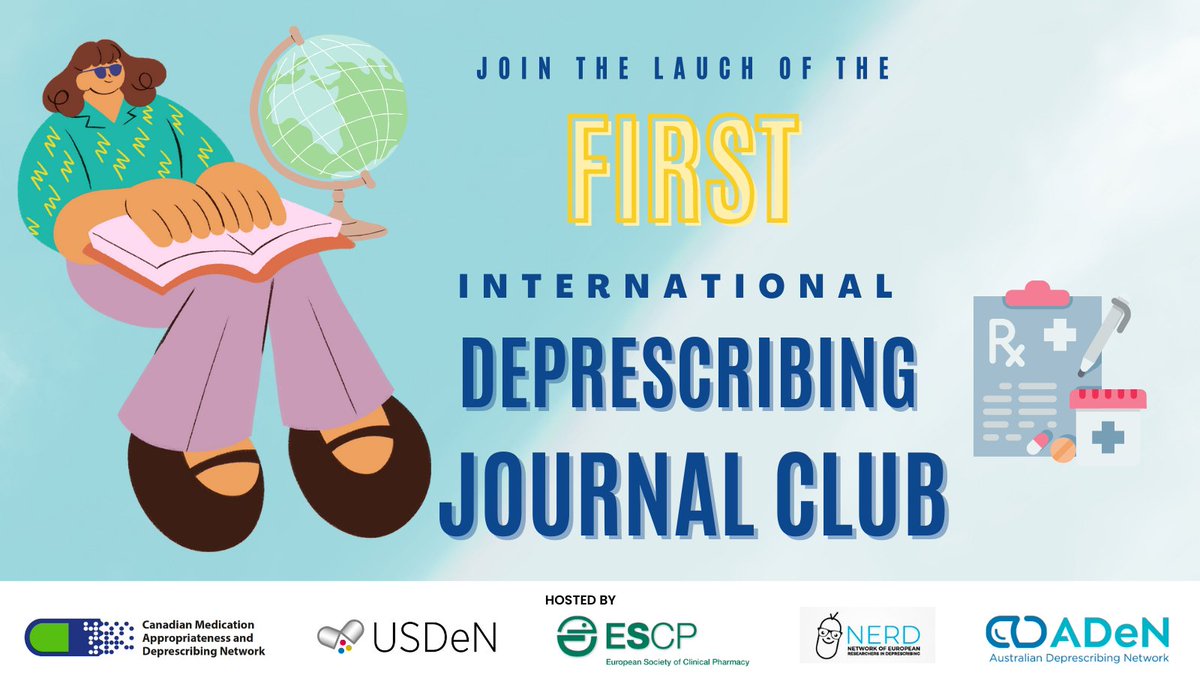 DeprescribeNet's tweet photo. Looking to connect and discuss recent DeRx publications and complex clinical cases with others around the globe? 💊🌎
🙌 Join the launch of the 1st intl #deprescribing journal club on Oct 5th! 🎉
Registration link : https://t.co/vtV0GtQrNu
More details: https://t.co/1qwpxKYDSI https://t.co/YhmETkDx1j