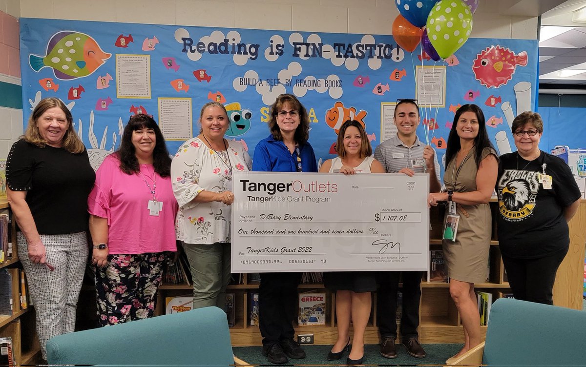 Thank you Tanger Outlets for adding books to our library.