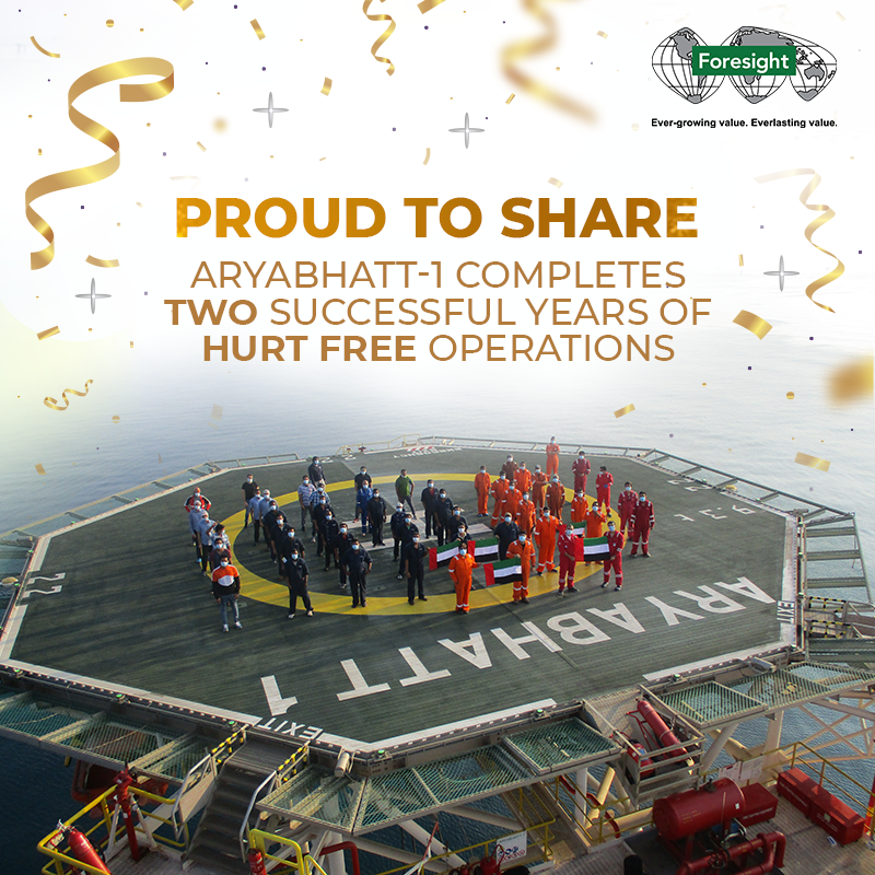 Foresight_Grp's tweet photo. We at #ForesightGroup are thrilled to share that our Rig Aryabhatt1 has completed two successful years of Hurt Free operations.
Here’s taking this proud moment to thank all the teams on achieving this #milestone with their remarkable commitment towards #Safety. https://t.co/ADUiHzFdQ1