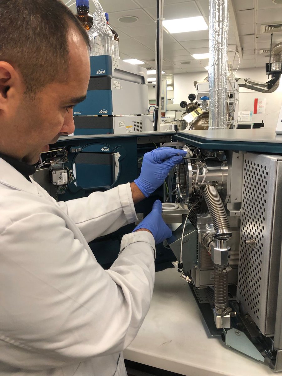 SCIEXnews's tweet photo. A big #ThankYou 🙏 to #TeamSCIEX engineers Mar'ie Khawajah and Joseph Eid for their recent two-day X500R QTOF preventative maintenance session for Rania Shatila and team at CRSL! 

#InstrumentsIRL #SCIEXworld https://t.co/4Ho4971hXd