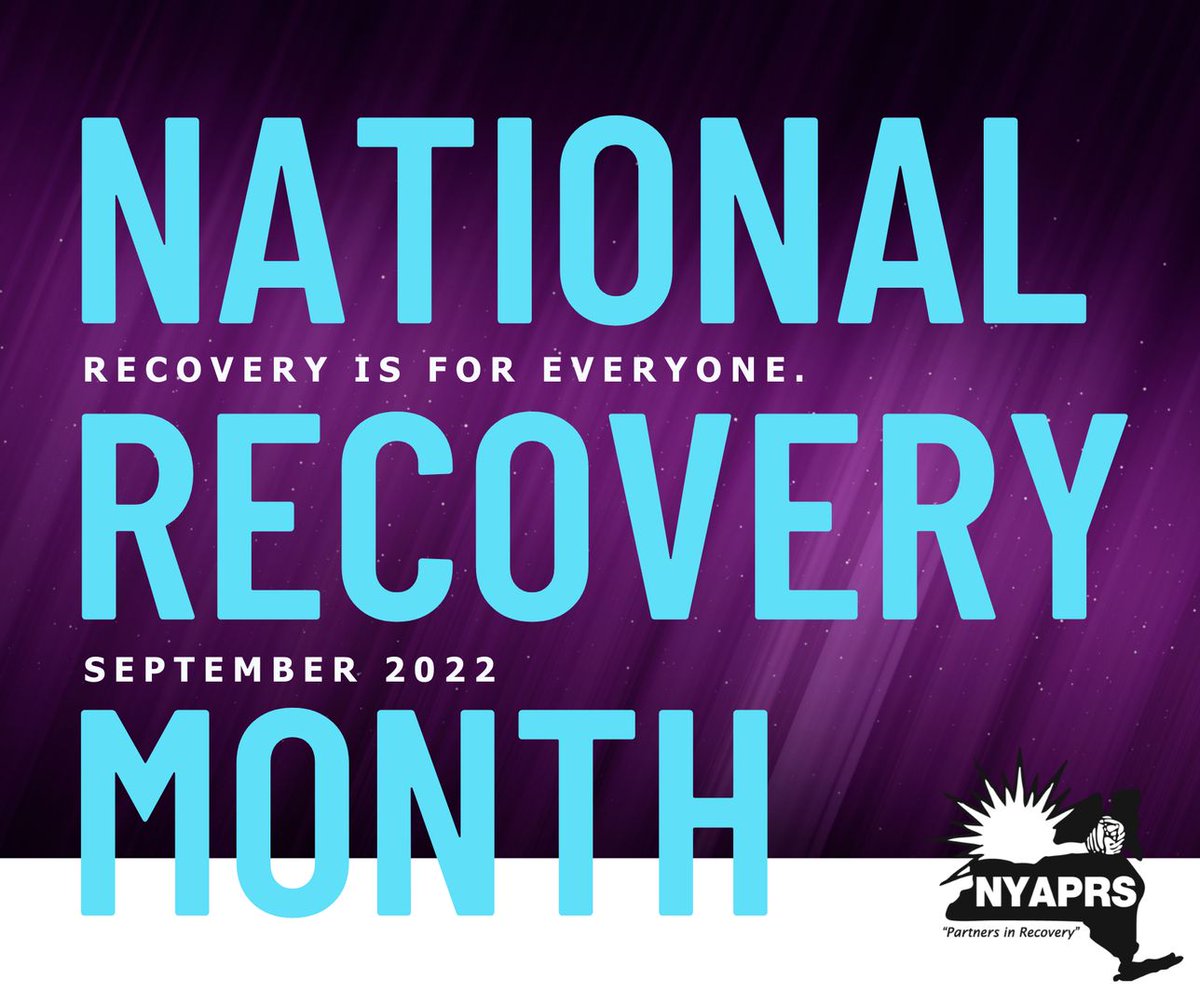 Alliance4RR's tweet photo. September is National Recovery Month. We believe people deserve the opportunity to grow and change beyond their experience of mental health, substance use, and trauma-related challenges. #RecoveryIsPossible, and it is for everyone! #partnersinrecovery #recoverymonth2022 https://t.co/rRlRTzzKS3