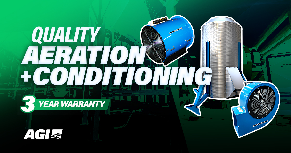 Have peace of mind knowing AGI Grain Guard fans and rockets have a three-year extended warranty.   

#QualityProduct #graincare