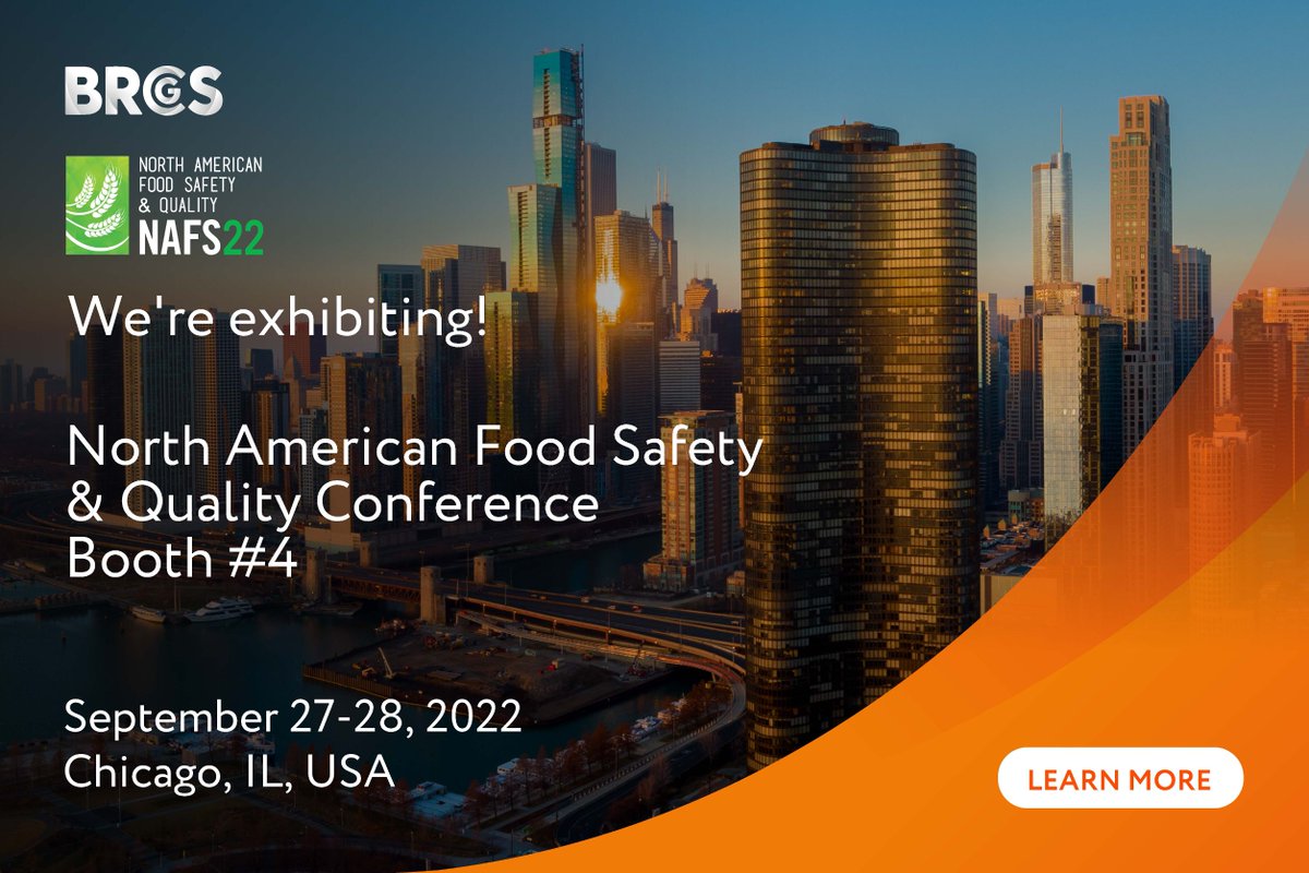 BRCGS_Standards's tweet photo. Attending the North American Food Safety & Quality Conference 2022 in Chicago? Come see our Senior Account Executive for the Americas, Maneesh Sebastian, at Booth #4! To learn more: https://t.co/rTEhwxZhND
#BRCGS #NAFS2022 #LGCAssure https://t.co/HXBwjpqm2Z