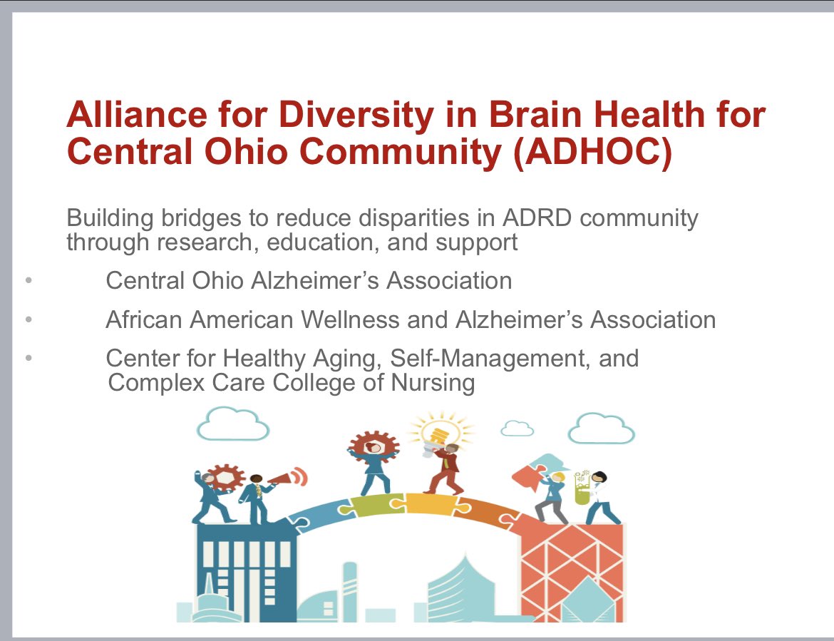 We are just 1 week away from our annual Brain Health Fair brought to you by the Alliance for Diversity in Brain Health for the Central Ohio Community (ADHOC). See you there! @##buildingbridges <a href="/osunursing/">Ohio State Nursing</a> <a href="/Caregivers777/">African American Alzheimer's and Wellness</a> <a href="/ALZCentralOhio/">Alz Central Ohio</a> <a href="/OSUWexMed/">The Ohio State University Wexner Medical Center</a>