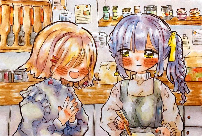 「2人の女性 台所」のTwitter画像/イラスト(新着)