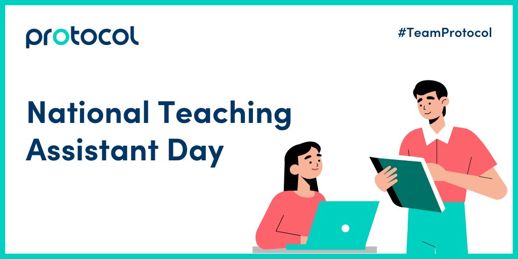 Protocol_Rec's tweet image. Happy Teaching Assistants’ Day! This day was created to recognise the valuable contribution Teaching Assistants make to children’s education and support. Find out more here ow.ly/rKe050KLsgP #NationalTADay #TeamProtocol
