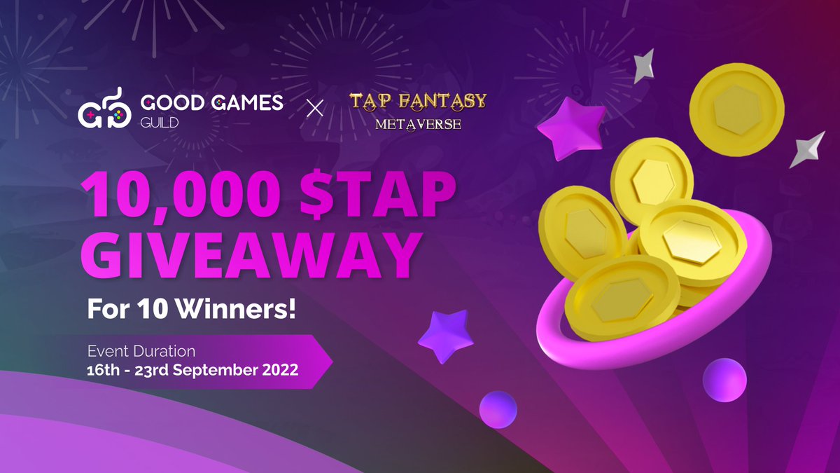 Good Games Guild (@goodgamesguild) on Twitter photo 📢Good Games Guild x TAP FANTASY SPECIAL AIRDROP 🎉🔥
🎁 10,000 $TAP Tokens
⏰Sep 16th — 23rd, 2022
How to join?
✅Follow <a href="/goodgamesguild/">Good Games Guild</a> & <a href="/tapfantasy2021/">TapFantasy</a>
✅Retweet + tag 3 of your friends
✅Fill out the form forms.gle/3FXshJfCj7fZoJ…
#Airdrop #GGG #Tapfantasy #Web3 #P2EGame 📢Good Games Guild x TAP FANTASY SPECIAL AIRDROP 🎉🔥
🎁 10,000 $TAP Tokens
⏰Sep 16th — 23rd, 2022
How to join?
✅Follow <a href="/goodgamesguild/">Good Games Guild</a> & <a href="/tapfantasy2021/">TapFantasy</a>
✅Retweet + tag 3 of your friends
✅Fill out the form forms.gle/3FXshJfCj7fZoJ…
#Airdrop #GGG #Tapfantasy #Web3 #P2EGame