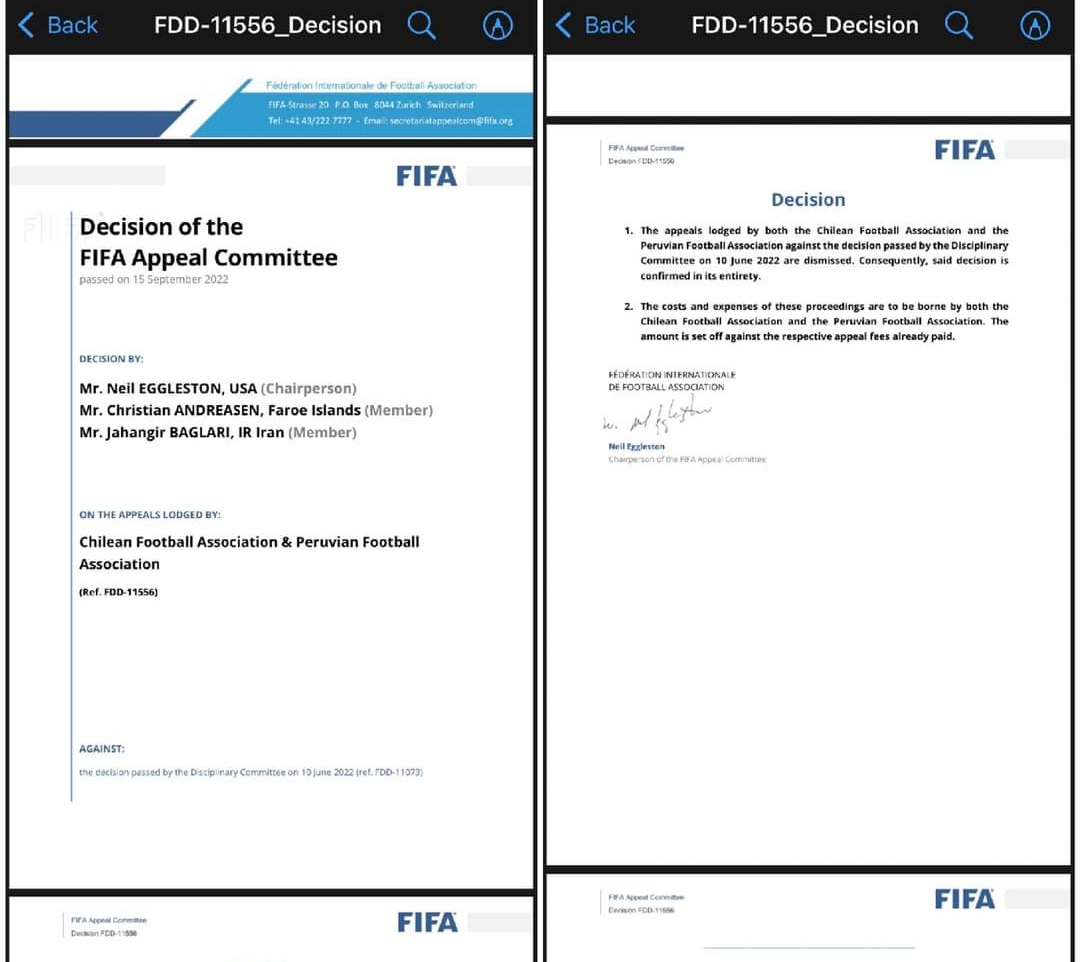 InfoEcoGame's tweet photo. Y Ahora Y Ahora 😂😂 🇨🇱 X 📺
La Cámara de Apelaciones de #FIFA rechazó el pedido de Chile sobre el caso 'Byron Castillo 🇪🇨' y ratificó el fallo de primera instancia.
¡SE ACABÓ LA NOVELA! 
La Clasificación Se La Gana En La Cancha 💪🏻🇪🇨 https://t.co/isqq6trwUM
