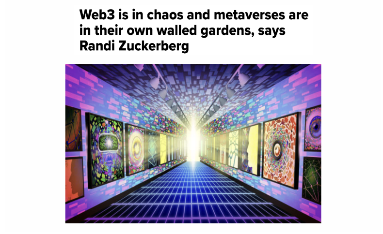Interoperability could the key to the successful mainstream adoption of #web3, says Randi Zuckerberg. But that may not be coming any time soon, as Zuckerberg coins the term web 2.7.
 
Discover more about web 2.7 and the factors that are crucial to success.
cnbc.com/2022/08/18/web…