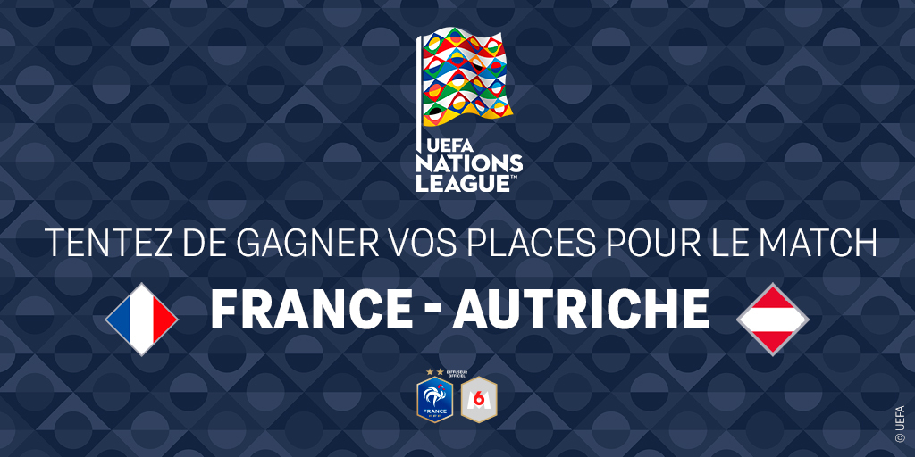 M6's tweet photo. À l'occasion de la diffusion du match de la ligue des nations : France-Autriche, le jeudi 22 septembre à 20:35 sur M6, tentez de remporter vos places pour y assister ! ⚽️ Pour cela, rien de plus simple : RT ce post ! https://t.co/RytiZLdv3o