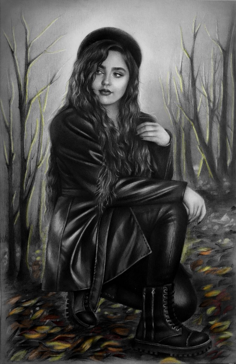 🍂 Fallen leaves are not dead. They are dancing on a windy day🍁
#Niushart #NFTCommunity #NFTProject #NftColllector #metaverseart #Pencildrawing #rarible #WomeninNFTs