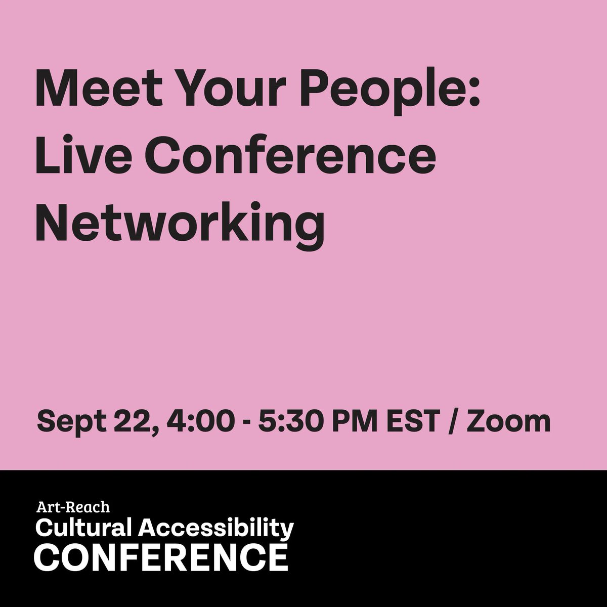 Join the Art-Reach team along with conference attendees and presenters for networking, breakout topics, and resource sharing.

To register use the link in the bio!
For more info, including a full conference schedule and scholarship information, visit art-reach.org/conference