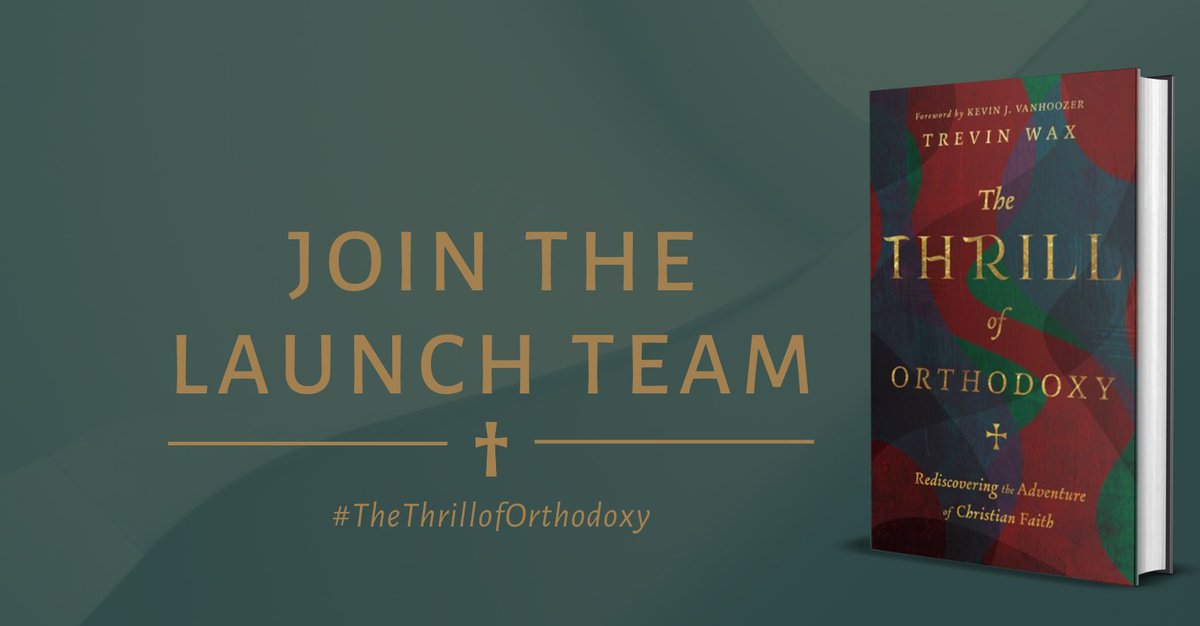TrevinWax's tweet image. There's still a week left to join the launch team for The Thrill of Orthodoxy. 

Get early access to the book, a private Facebook group with me and other readers, and a Zoom call where we discuss your questions and comments.