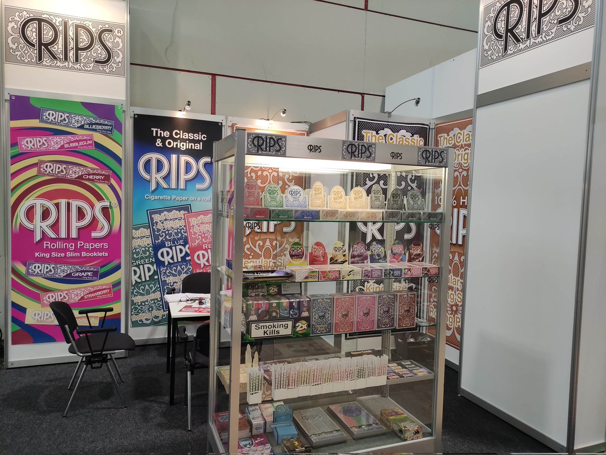 Hall 4 E.13 New RIPS flavoured rolling papers and Cones, Hemp Wraps and complete range of RIPS products. #intertabac