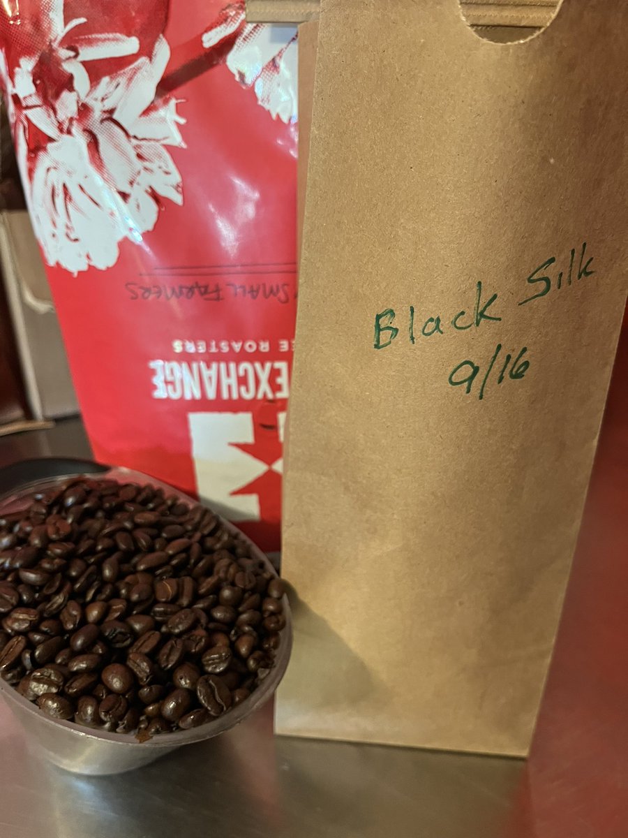 Black Silk starts like a berry compote and finishes like dark chocolate, with subtle spice hints.  works in brewed, espresso &amp; cold brew.

$18 lb, short time only, limited quantities, paypal, cashapp or venmo, delivered free to OKC area in 48 hours
Message to Order