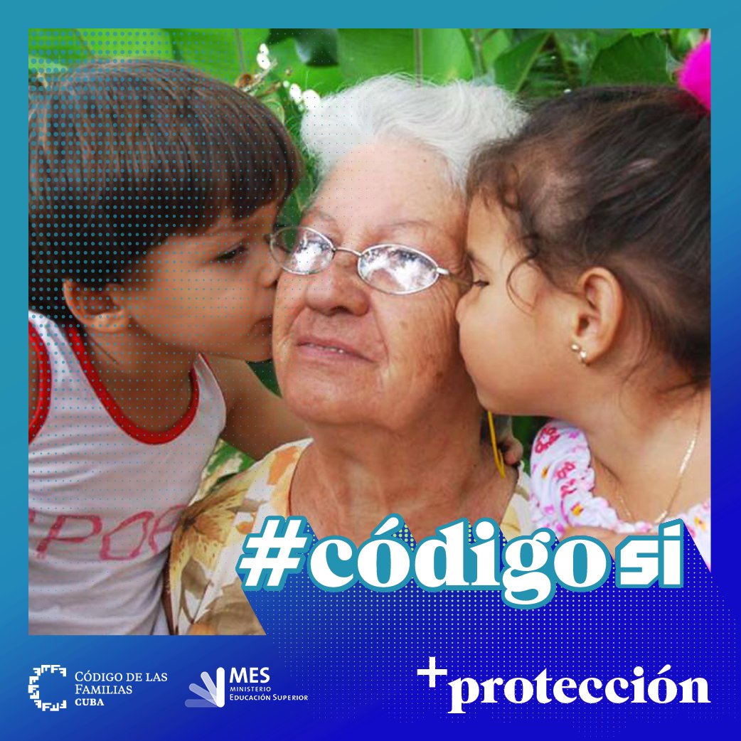 CubaMES's tweet photo. Entre los temas más sensibles tratados en el #CodigoDeLasFamilias está el de la relación de los niños, niñas y adolescentes con sus abuelos, a quienes se le reconoce el derecho a estar presente en la formación y desarrollo de los nietos 
#CódigoSí #YoVotoSí https://t.co/qkZx6FtDwM
